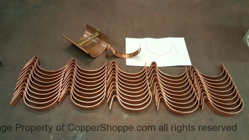 HRC Copper Gutter Brackets for 6" Half Round Copper Gutters