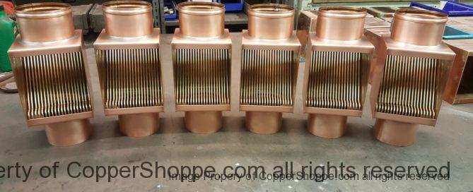 AutoClear Brasstonian Series with Standard Rod Packs Copper Downspout Leaf and Debris Diverter Cleanout