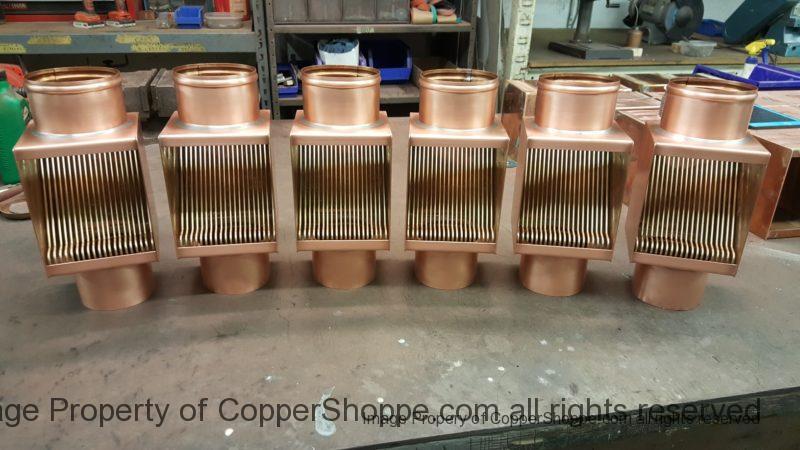 AutoClear Brasstonian Series with Standard Rod Packs Copper Downspout Leaf and Debris Diverter Cleanout