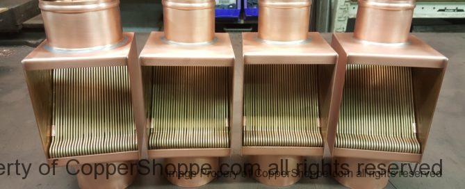 AutoClear Brasstonian Ultras Copper Downspout Clean Outs Leaf and Debris Diverter