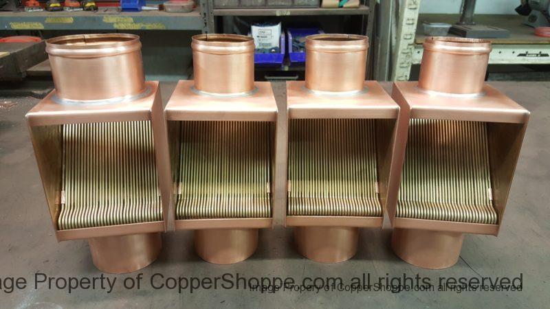 AutoClear Brasstonian Ultras Copper Downspout Clean Outs Leaf and Debris Diverter