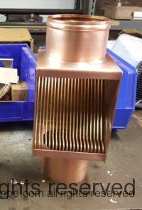 AutoClear Brasstonian with Standard Rod Pack for 4" Round Copper Downspouts.