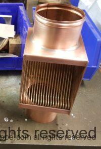 AutoClear Brasstonian with Standard Rod Pack for 4" Round Copper Downspouts.
