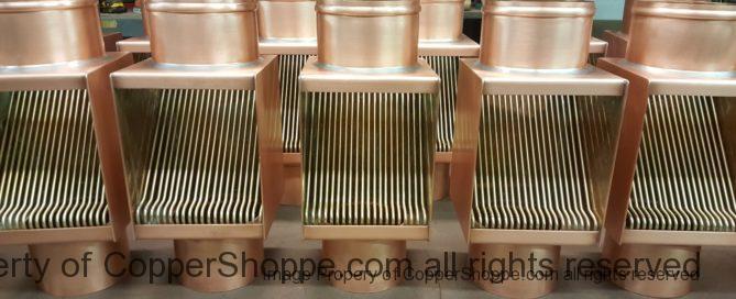 AutoClear Brasstonian Extreme Copper Downspout Leaf and Debris Diverter Filter Auto Clean Out