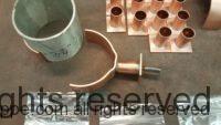 U Style Copper Downspout Brackets with Bandit Bases