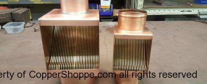 AutoClear Maximus Copper Downspout Leaf Debris Diverter Filter Cleanout