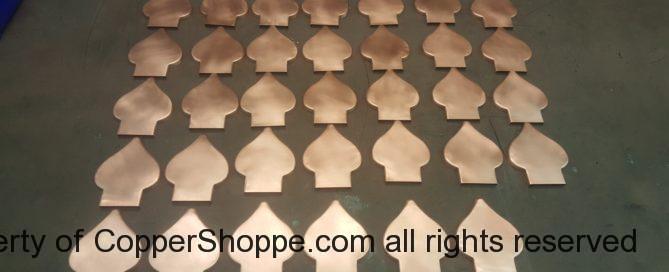 Spade Ornamental Decorative Copper Downspout Band Strap Ears