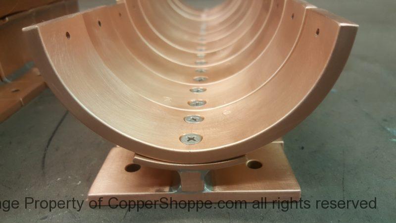 Torres Copper Downspout Brackets for 4" Round European Copper Downspouts