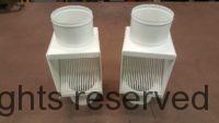 AutoClear I PCSS Stainless Steel Downspout Cleanouts Leaf and Debris Diverters White Primer