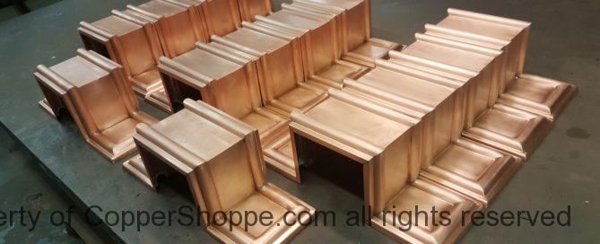 Dorchester Ornamental Copper Downspout Bands for 5" by 4" Rectangular Copper Downspouts