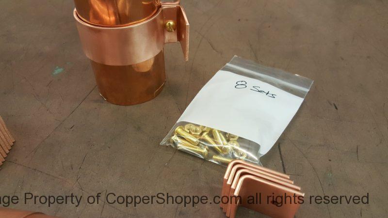 Knoke Copper Downspout Brackets for 3" Round Downspouts