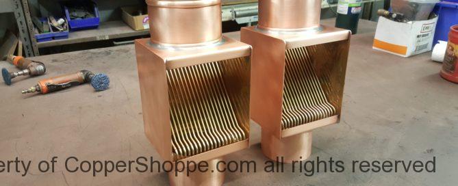 AutoClear Brasstonian Copper Downspout Cleanouts Leaf Diverter Filter