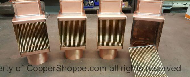 AutoClear Copper Downspout UNCLEANOUT - Cleanout Leaf and Debris Diverters Filters