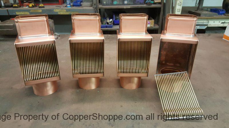 AutoClear Copper Downspout UNCLEANOUT - Cleanout Leaf and Debris Diverters Filters