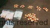 Round and Hexagon Copper Buttons