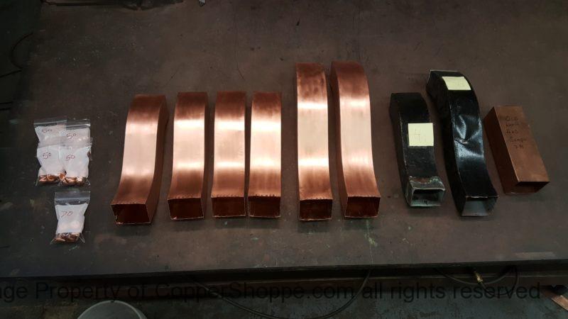 Copper Swan Necks - Round Buttons and Hexagon Buttons