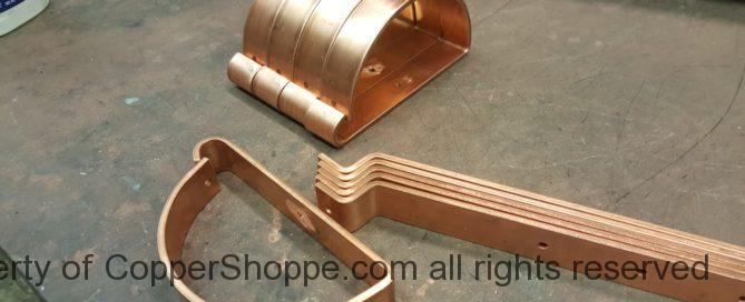 HRRMA Copper Gutter Brackets Hangers for 6 inch Half Round Copper Gutters