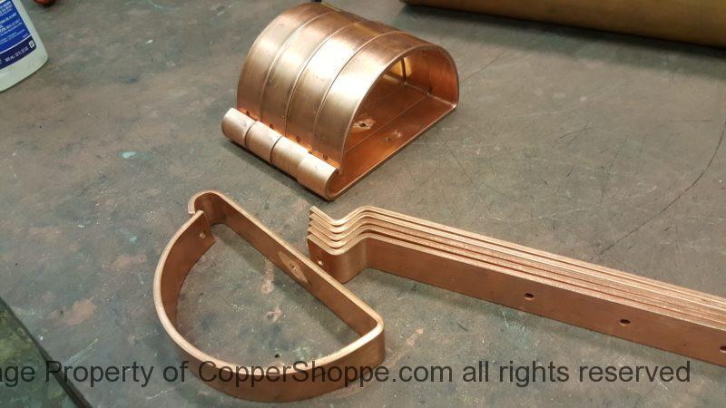 HRRMA Copper Gutter Brackets Hangers for 6 inch Half Round Copper Gutters