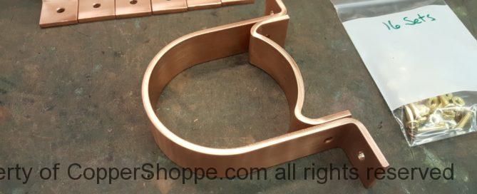 RDS Copper Downspout Brackets for 4 inch Round Copper Downspouts