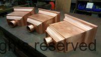 Troubadour Copper Leader Heads Collector Boxes with Scupper Openings