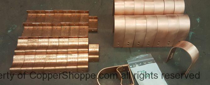 Varni Copper Downspout Brackets for 3" Round Downspouts at a 1-1/2" Stand Off