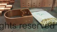 Varni Copper Downspout Brackets for 3" Round Downspouts at a 1-1/2" Stand Off