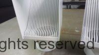 AutoClear PCSS in White to fit 4" Round Downspouts. Best leaf diverter filters cleanouts.
