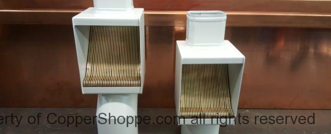 AutoClear Brasstonian Ultra Copper Downspout Leaf and Debris Diverters Cleanouts