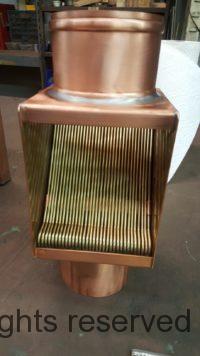 AutoClear Brasstonian Ultra Copper Downspout Leaf and Debris Diverters Cleanouts