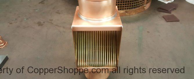 AutoClear Brasstonian Series Copper Downspout Cleanouts Leaf Diverters Filters