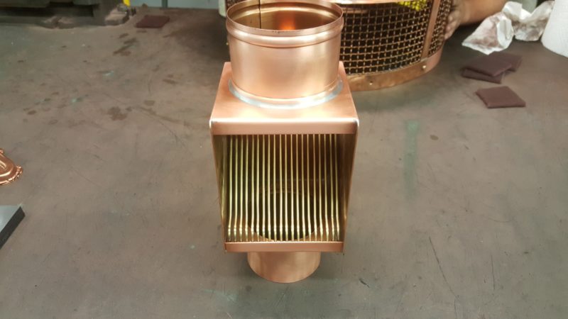 AutoClear Brasstonian Series Copper Downspout Cleanouts Leaf Diverters Filters