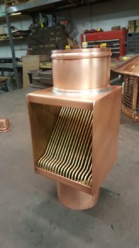 AutoClear Brasstonian Series Copper Downspout Cleanouts Leaf Diverters Filters