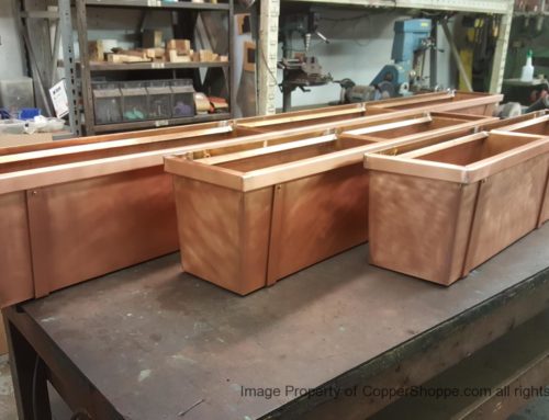 Custom Copper Planter Boxes