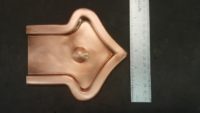 Fleur-di-Lis 2 Ornamental Copper Downspout Band for Large Rectangular downspouts