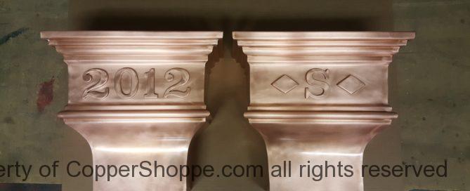 Milner Copper Leader Boxes with Numerals - Letter - Diamond Appliques