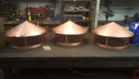 Round Copper Chimney Flue Caps