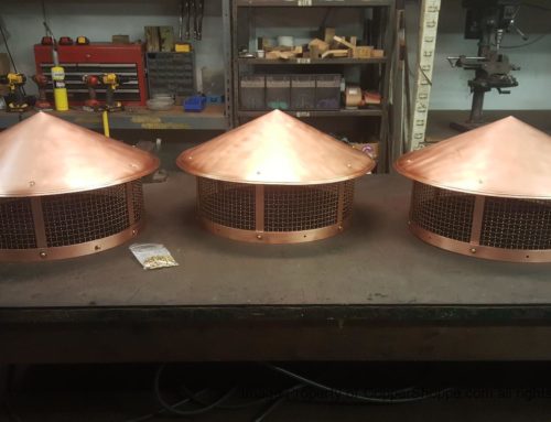 Round Copper Chimney Flue Caps