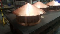 Round Copper Chimney Flue Caps