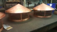 Round Copper Chimney Flue Caps