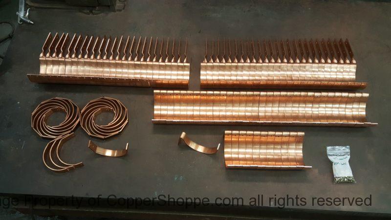Side Rider, HRC, and HR Copper Gutter Brackets to fit 6" Half Round Copper Gutters.