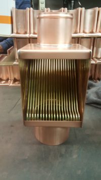 AutoClear Brasstonian Copper Downspout Leaf and Debris Diverter Filter