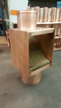 AutoClear Brasstonian Copper Downspout Leaf and Debris Diverter Filter