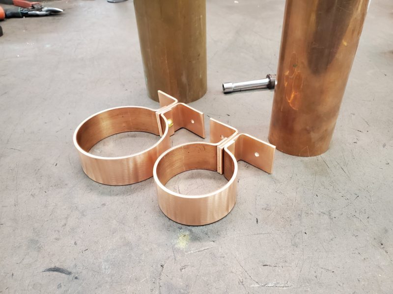 Knoke Copper Downspout Brackets for Architect Approval