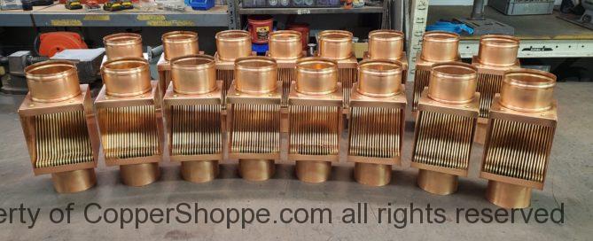 AutoClear I-Series Copper Downspout Cleanouts