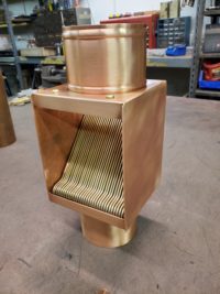AutoClear Ultra Copper Downspout Clean Out Leaf Diverter Filter