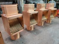 AutoClear Copper I-Series Downspout Clean Outs Diverters Filters for Rectangular Downspouts