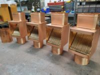 AutoClear Copper I-Series Downspout Clean Outs Diverters Filters for Rectangular Downspouts