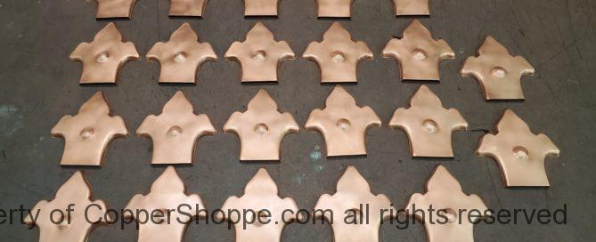 Fleur-di-Lis Ornamental Decorative Copper Downspout Band Ears