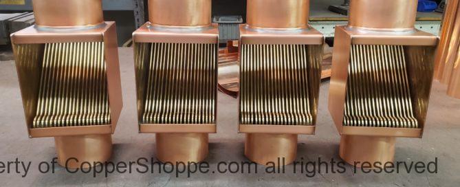 AutoClear Brasstonian Copper Downspout Cleanouts Leaf and Debris Diverters Filters