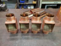 AutoClear Brasstonian Copper Downspout Cleanouts Leaf and Debris Diverters Filters